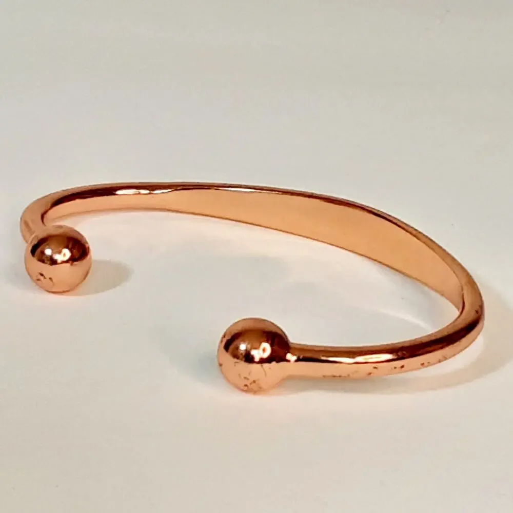 💎Unisex Cuff Bracelet Rose Gold Copper Tone Magnetic Ball Adjustable